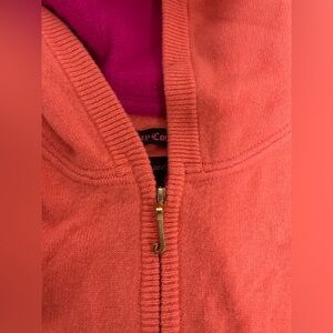 Juicy Couture 100% cashmere track suit hoodie and pants set girls 8 coral